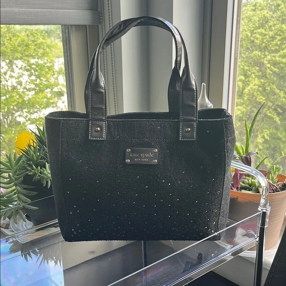 Kate Spade rhinestone wool purse
